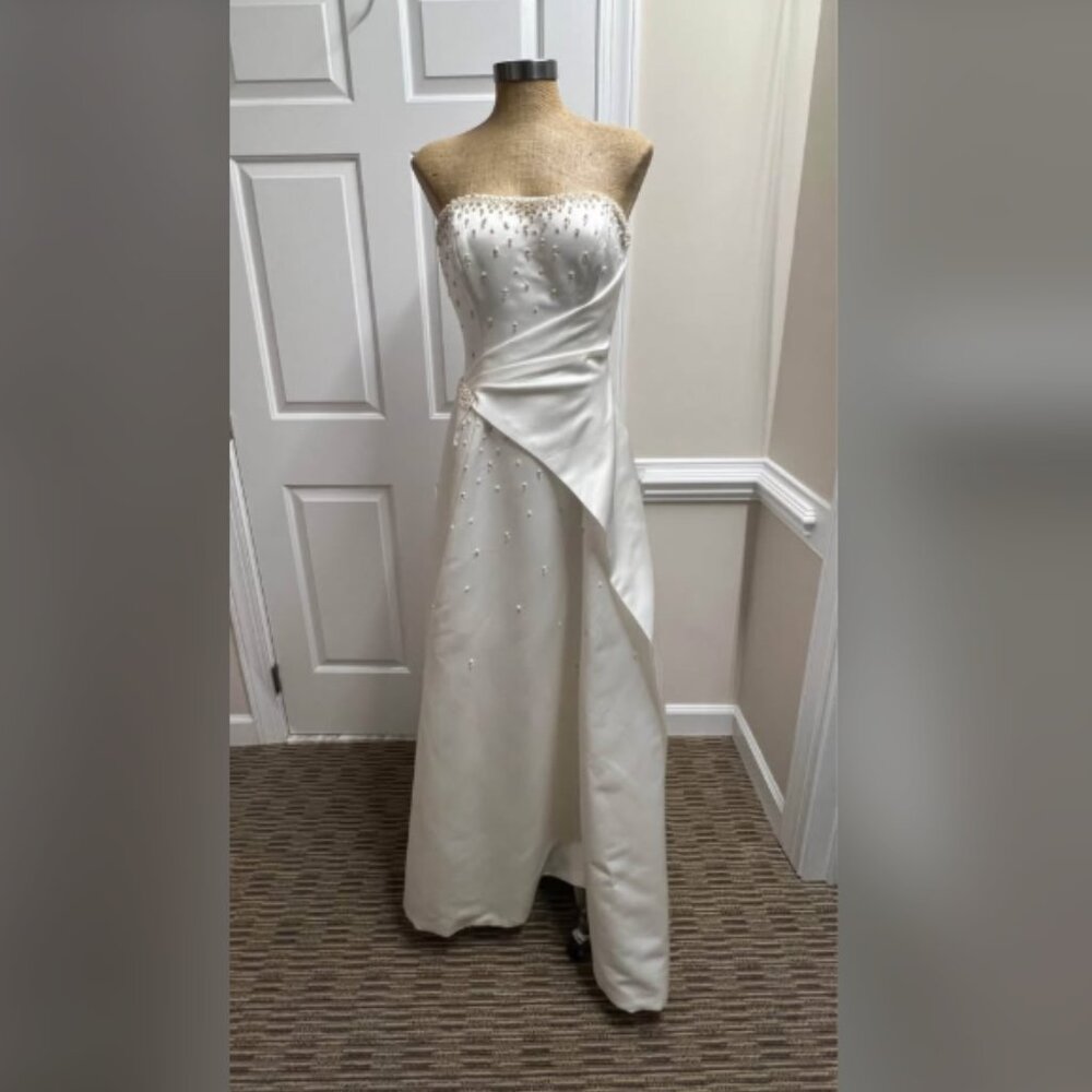 Custom made wedding gown dress lace up back size 8 10 12